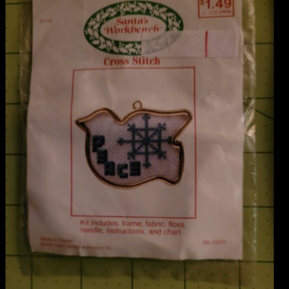 Lot of 2 Vintage Counted Cross Stitch Kits Christmas Dove & Angel Carousel Horse - Picture 3 of 4